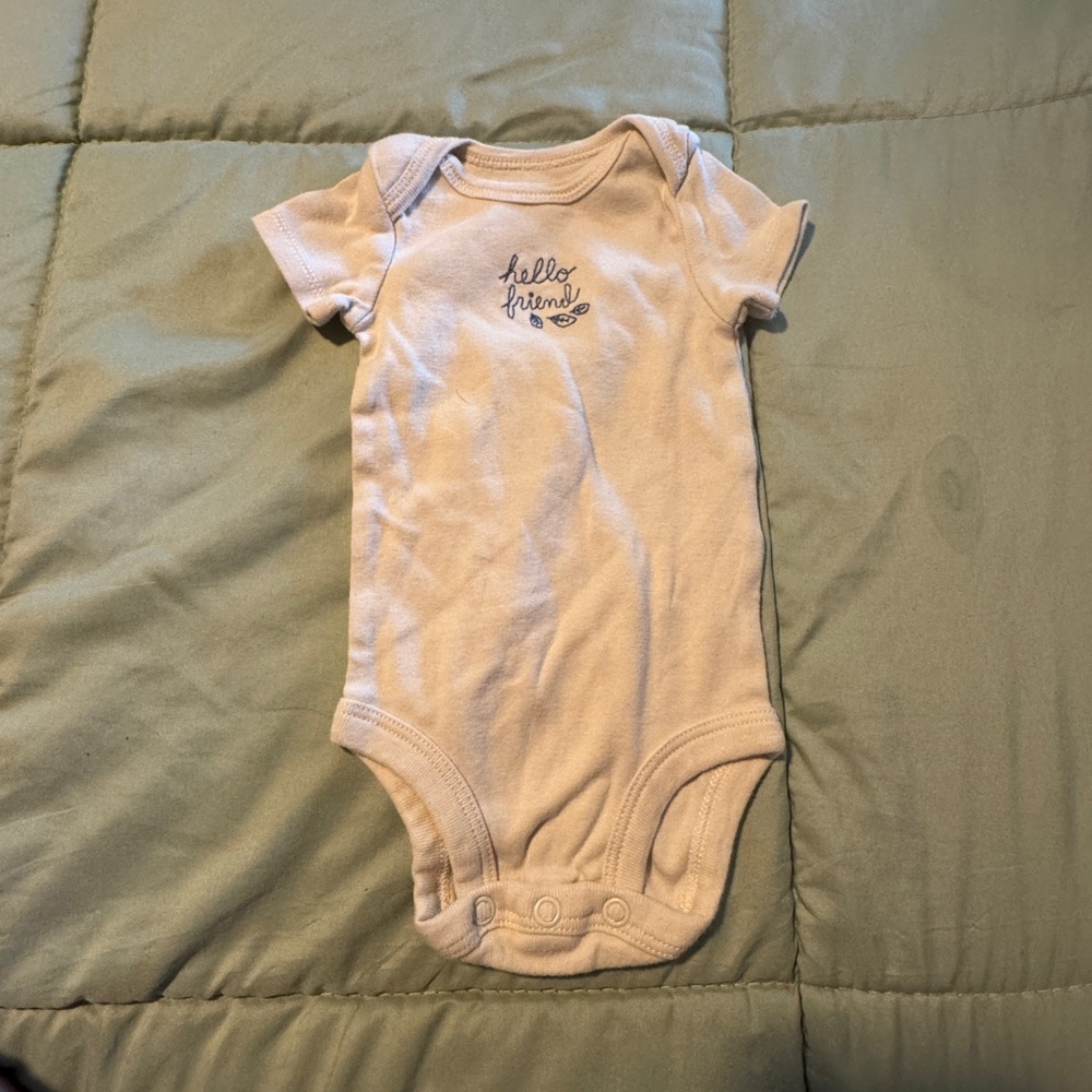 Hello Friend Cream Baby Onesie
